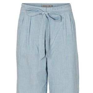 VERO MODAMia High-Rise Loose Chambray Stripe Pants